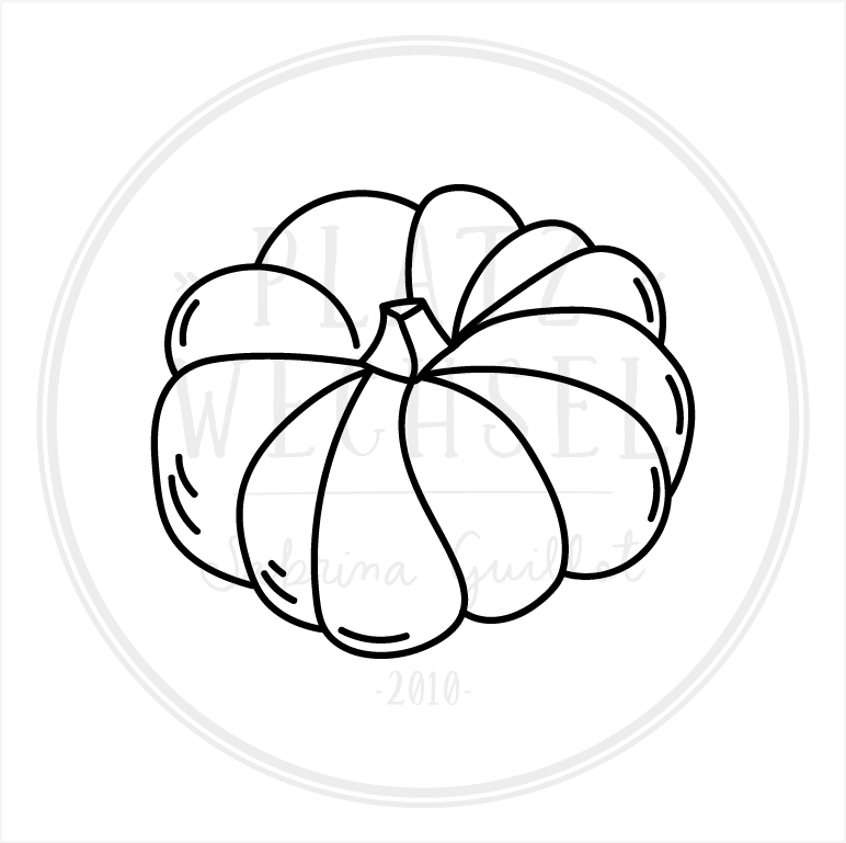Holzstempel | "Kürbis" | 3 x 3 cm