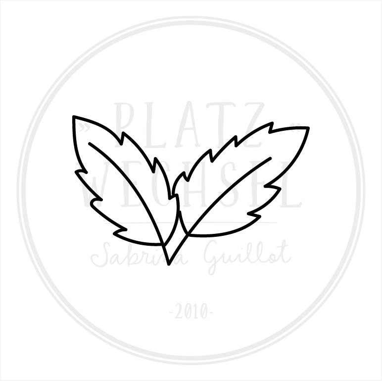 Ministempel | Blätter | ø 2 cm