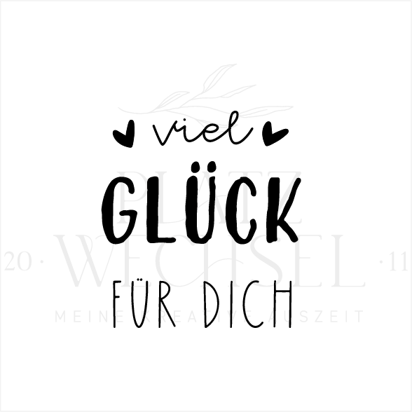 VORVERKAUF | Holzstempel | Glück | 5 x 5 cm