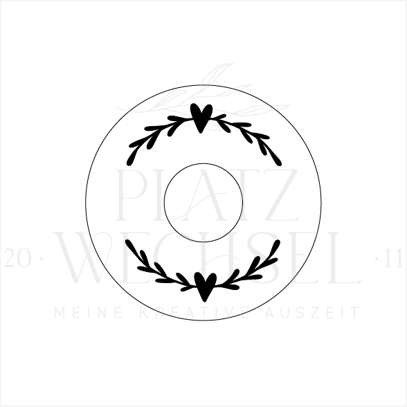 Schablone I "Zweige mit Herz" I 11,5 cm