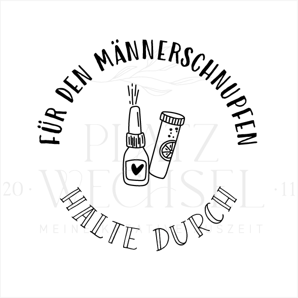 Holzstempel | Männerschnupfen | 5 x 5 cm