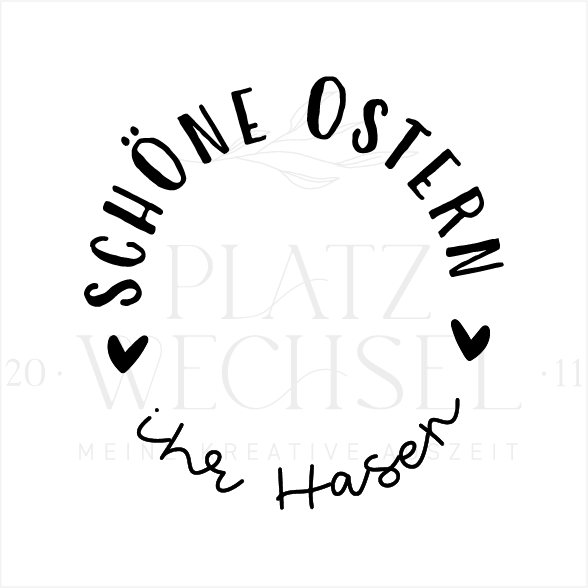 Holzstempel | Schöne Ostern ihr Hasen | 5 x 5 cm