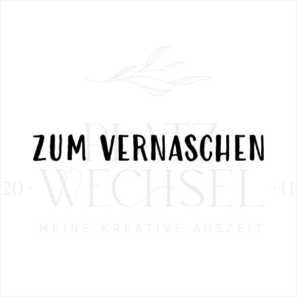 Textstempel | zum vernaschen | 7 cm