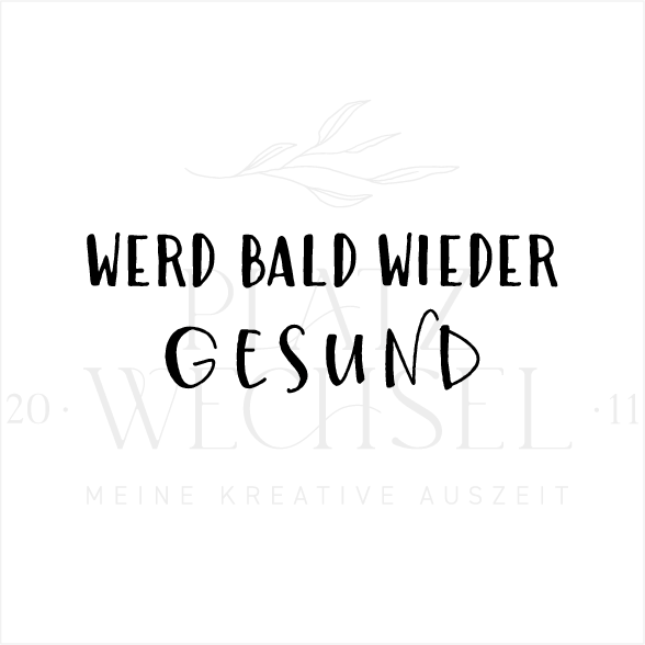 Holzstempel | Gesund | 3 x 6 cm