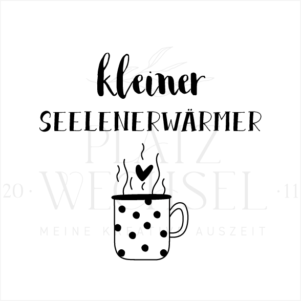 VORVERKAUF | Holzstempel | Kleiner Seelenerwärmer | 5 x 5 cm