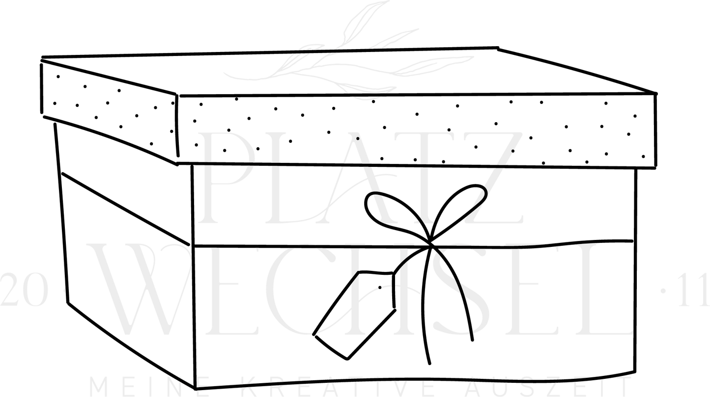 Holzstempel | Geschenkbox | 3 x 6 cm