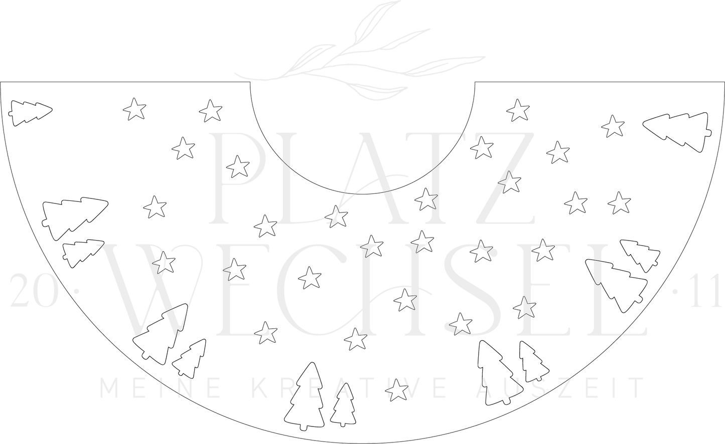 Schablone | Schirmchen | Sterne und Tannen