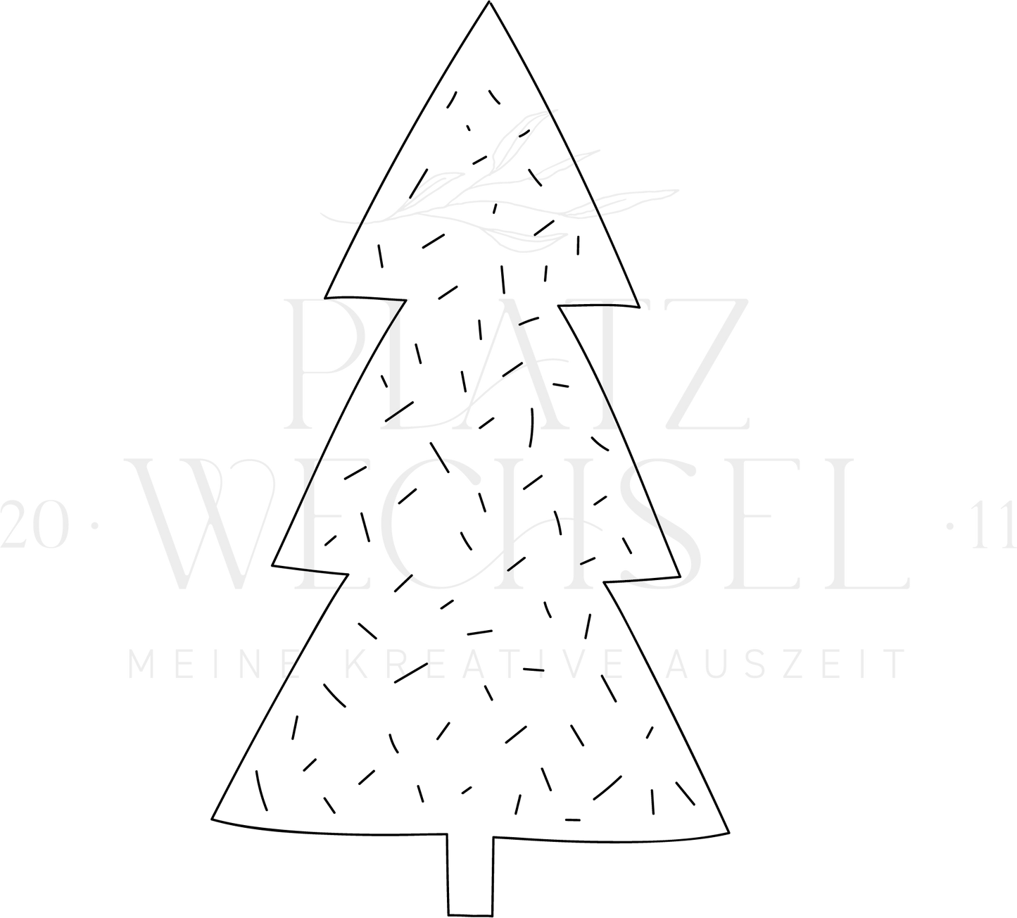 Piktogramm Tanne mit Streusel