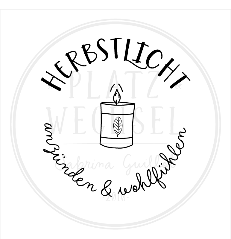 Holzstempel | Herbstlicht -anzünden & wohlfühlen | 5 x 5 cm