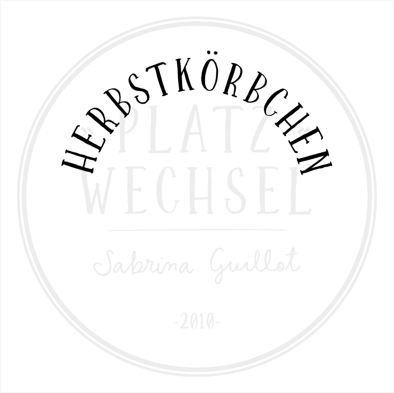Holzstempel | "Halbkranz - Herbstkörbchen" | 3 x 6 cm