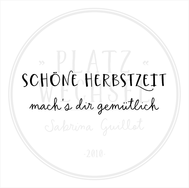 Holzstempel | "Schöne Herbstzeit" | 3 x 6 cm