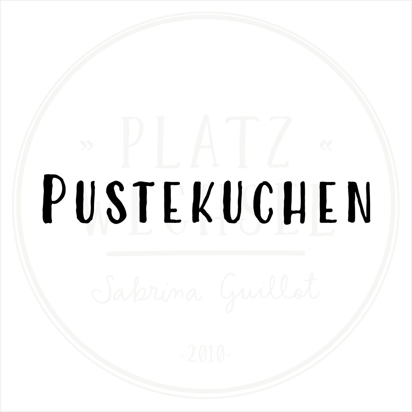 Textstempel | Pustekuchen | 6 cm