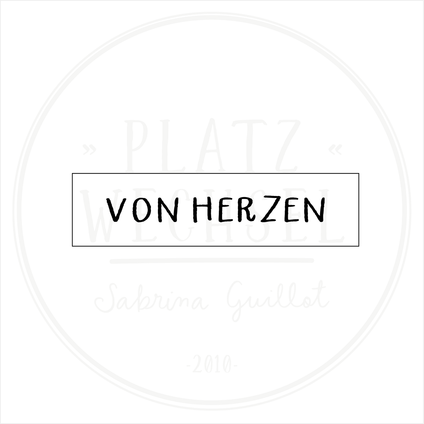 Textstempel | von Herzen | 4,5 cm