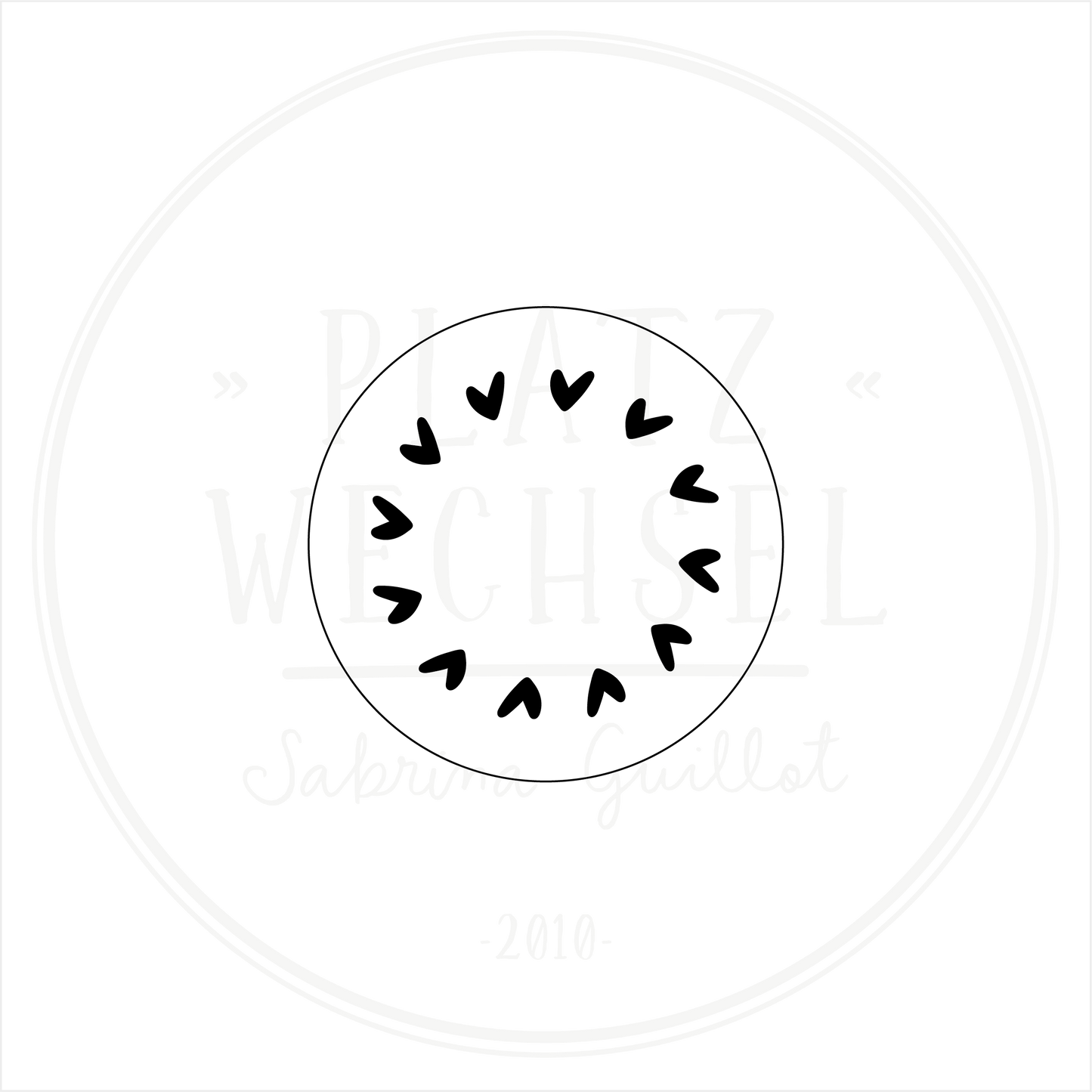 Schablone I "Herzen" I 9 cm