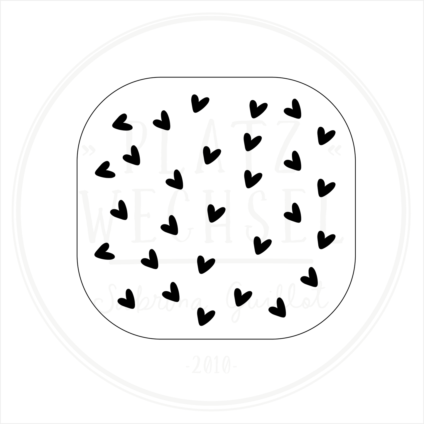 Piktogramm mit Wasserzeichen Herzen