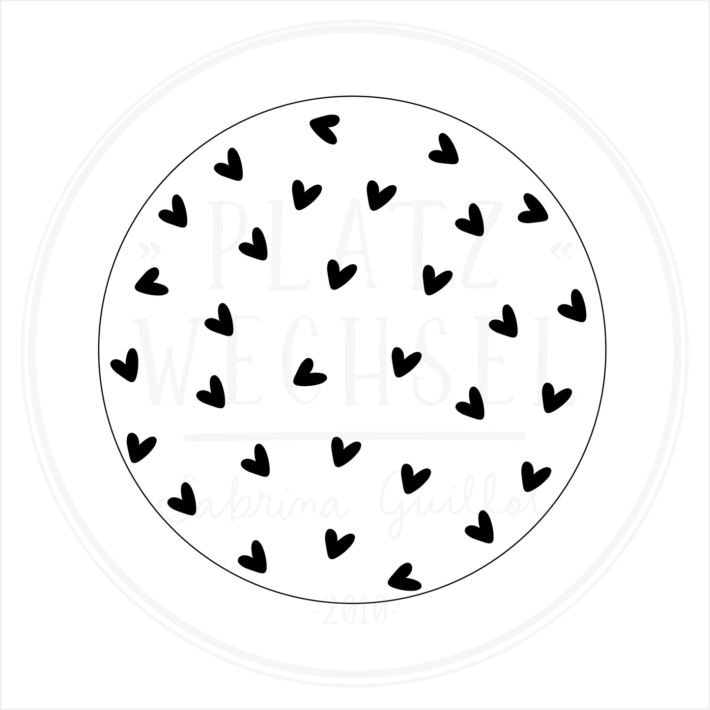 Schablone I "Herzen" I 14,8 cm