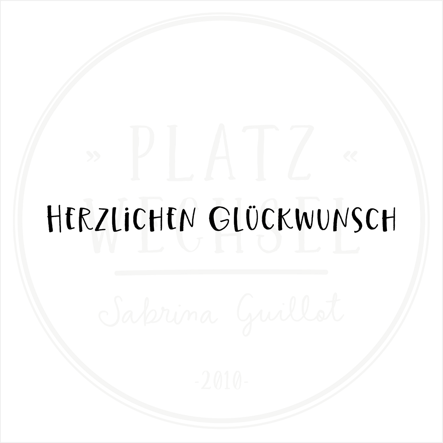 Textstempel | Herzlichen Glückwunsch | 7 cm