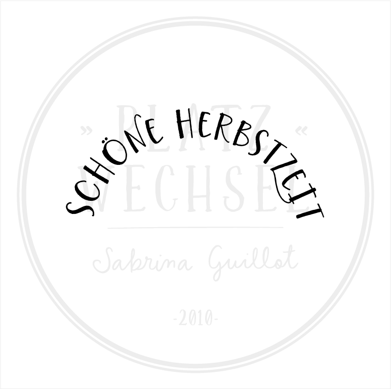 Holzstempel | "Halbkranz - Schöne Herbstzeit" | 3 x 6 cm