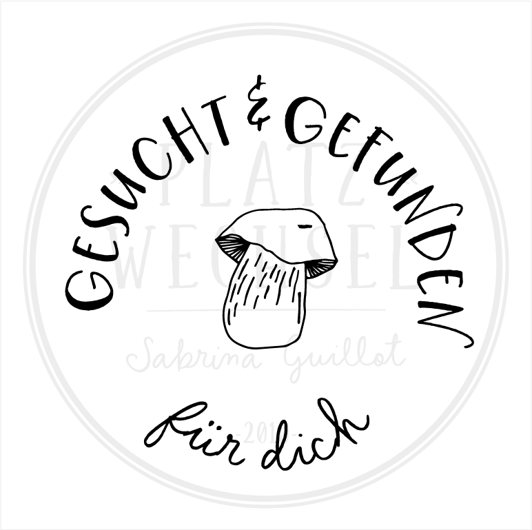 Holzstempel | Gesucht & Gefunden - für dich | 5 x 5 cm