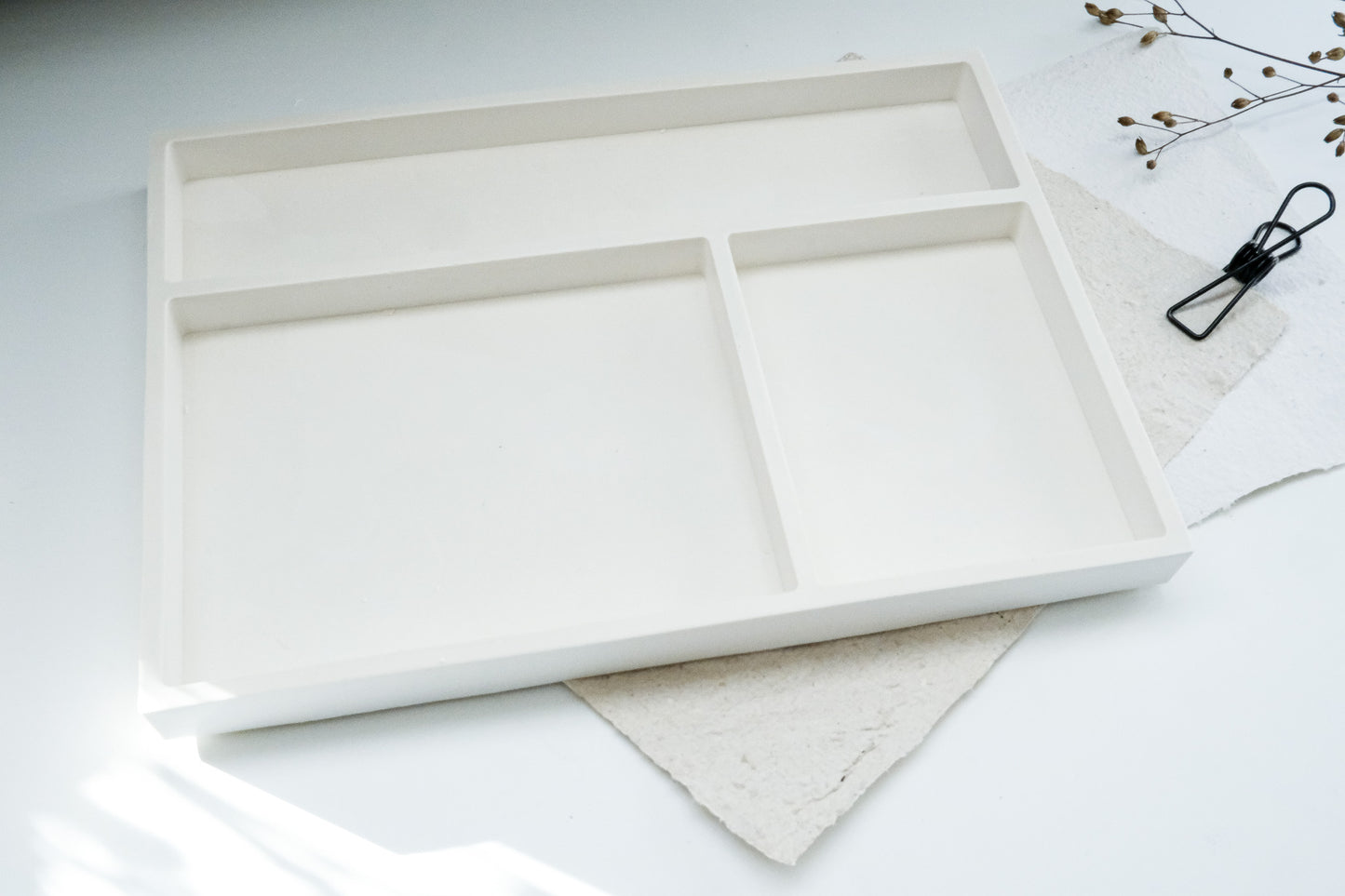 Gießform | Tablett mit Fächern | 23 x 16 cm