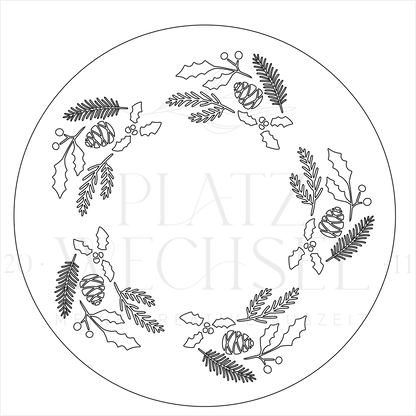 Schablone I Kranz I 23 cm