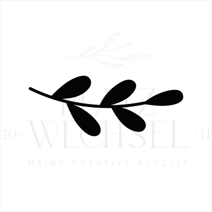 Ministempel | Zweig | 3,5 x 2 cm