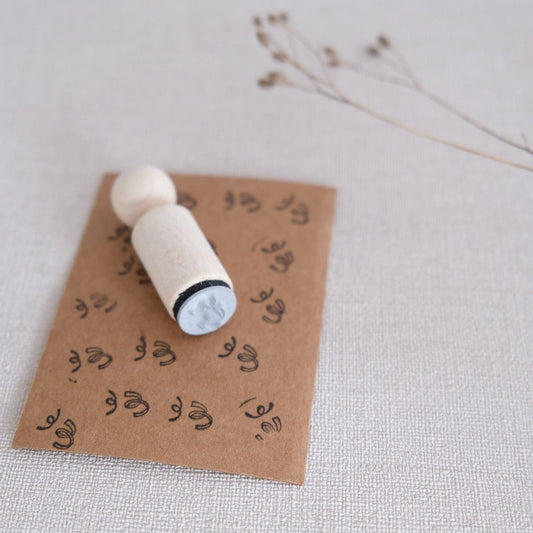 Mini Stempel mit Luftschlangen Motiv