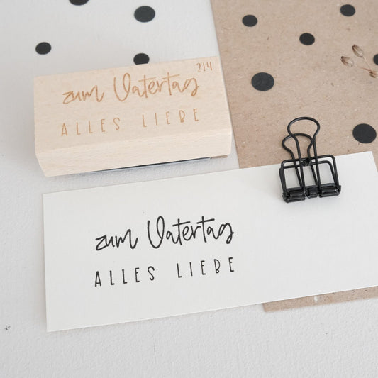 Holzstempel 3x6cm "zum Vatertag alles Liebe".