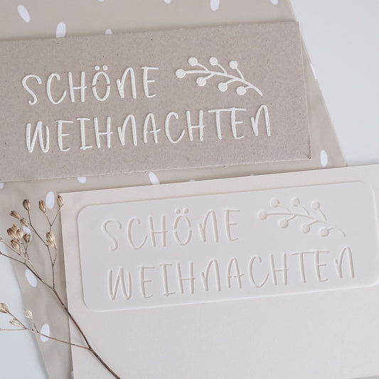 Schablone I "Schöne Weihnachten" I 5,5 x 15 cm