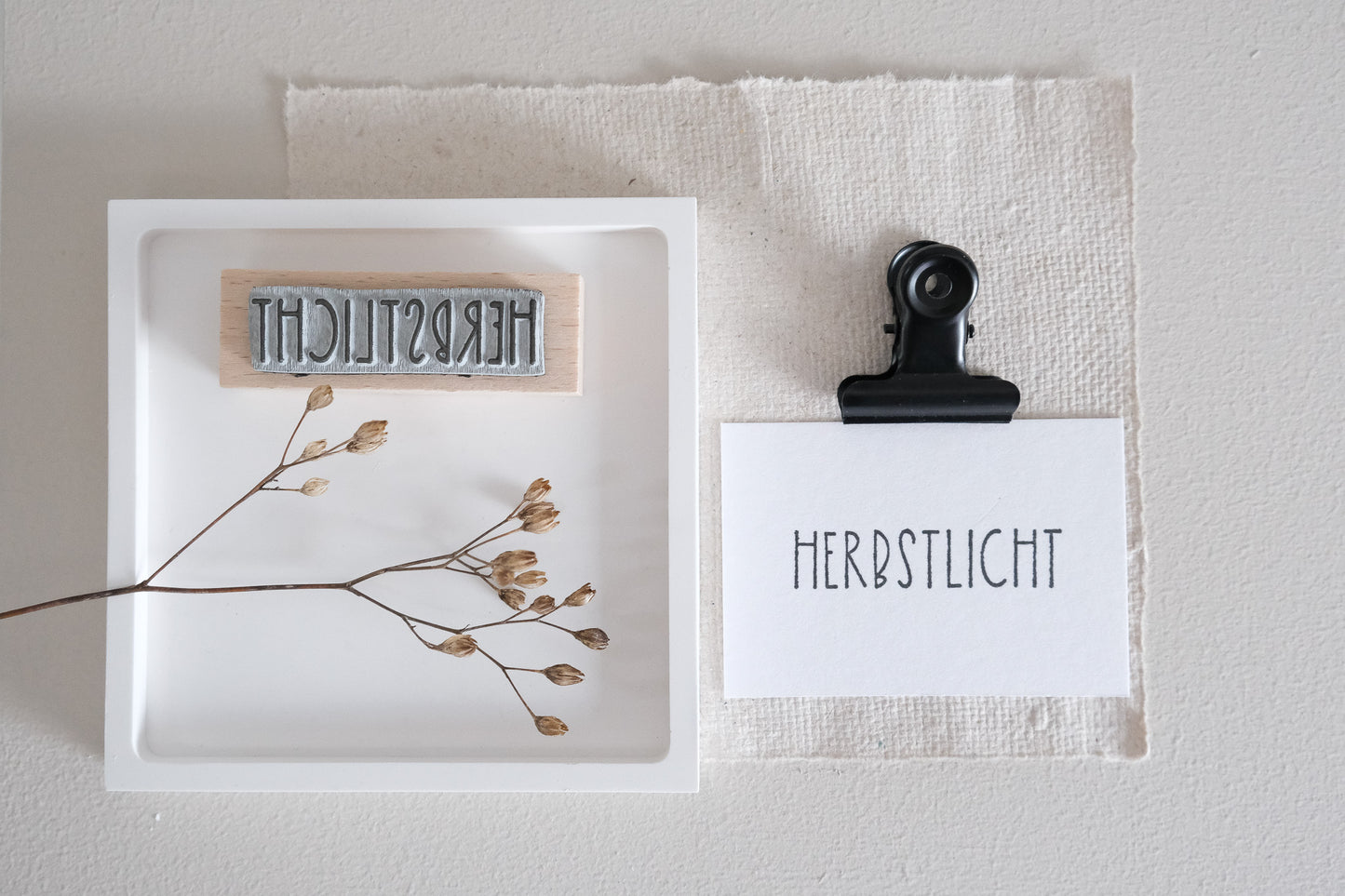 Textstempel | Herbstlicht | 6 cm