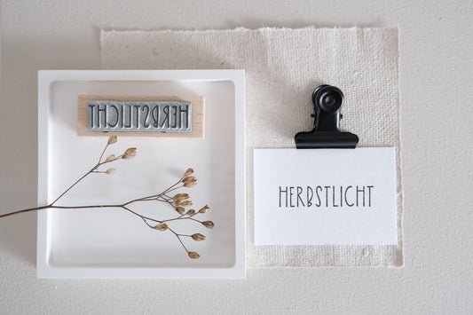 Textstempel | Herbstlicht | 6 cm