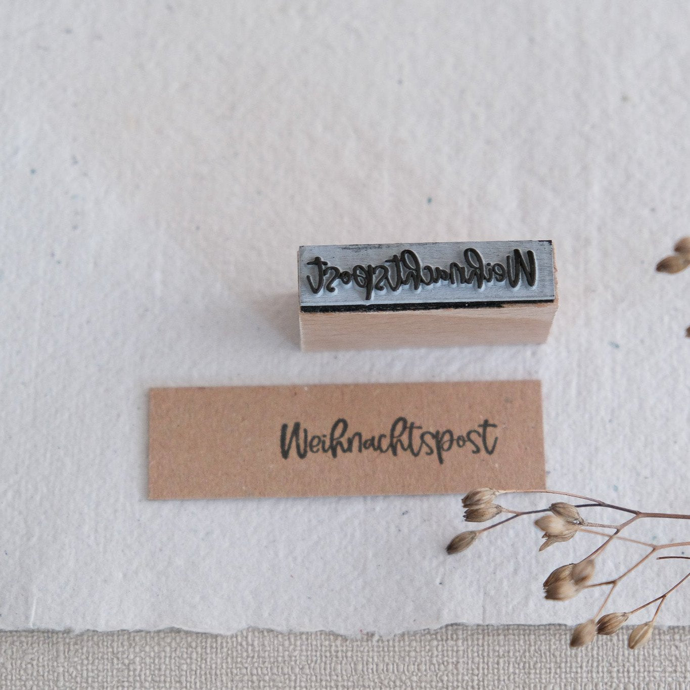 Textstempel "Weihnachtspost"