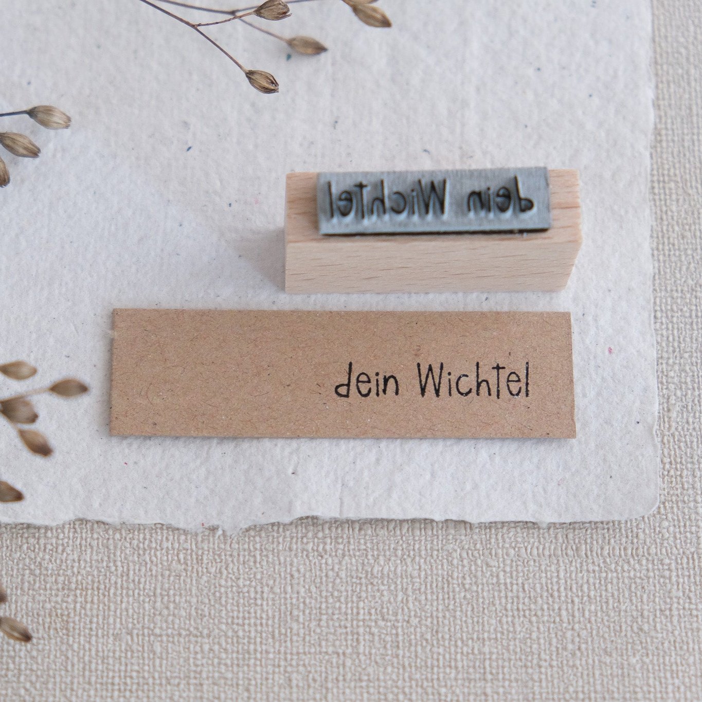 Textstempel "dein Wichtel"