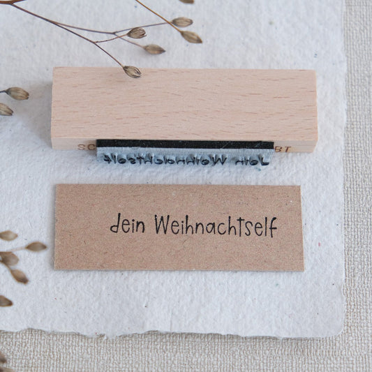 Textstempel "dein Weihnachtself"