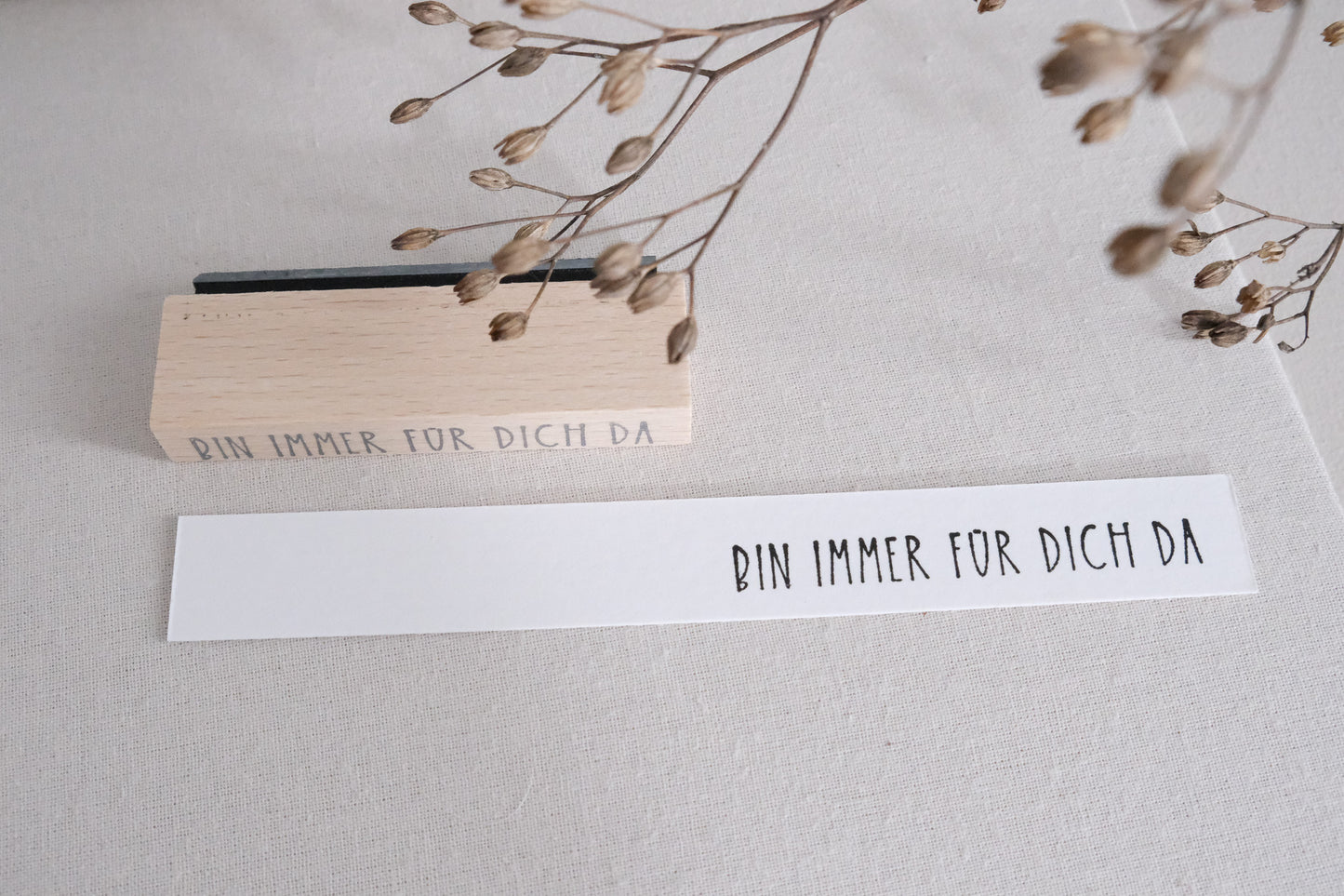 Textstempel | Bin immer für Dich da | 7cm