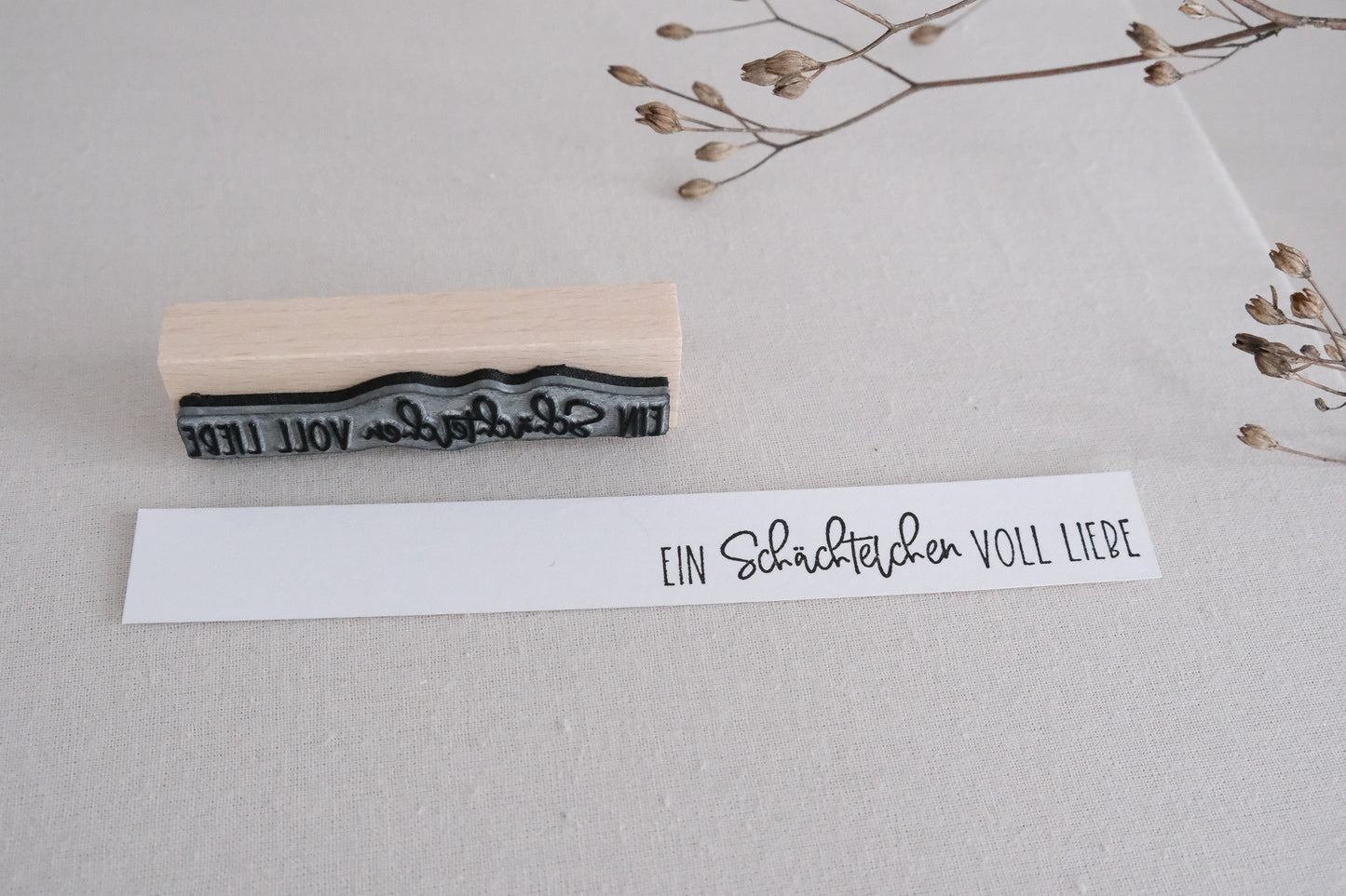 Textstempel | Ein Schächtelchen voll Liebe | 7 cm