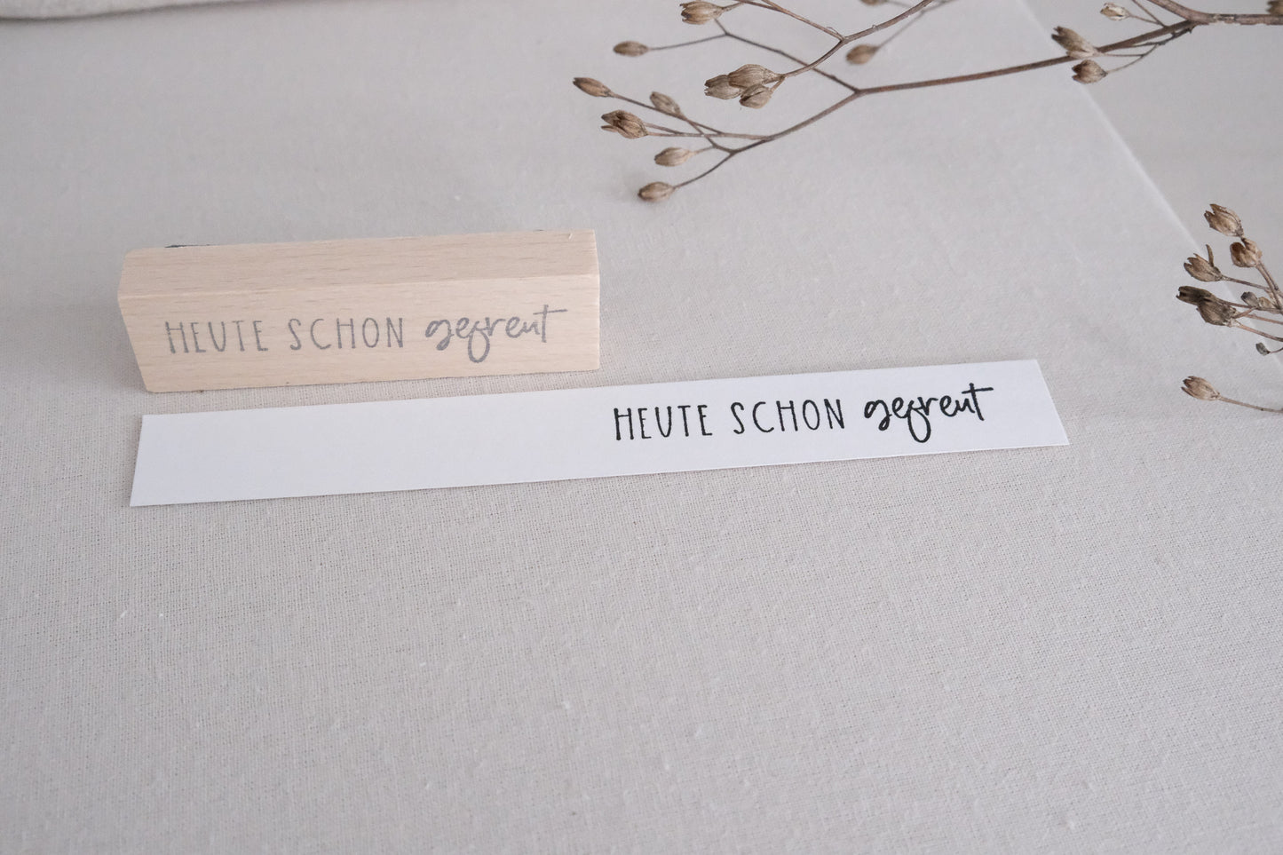 Textstempel | Heute schon gefreut | 7 cm