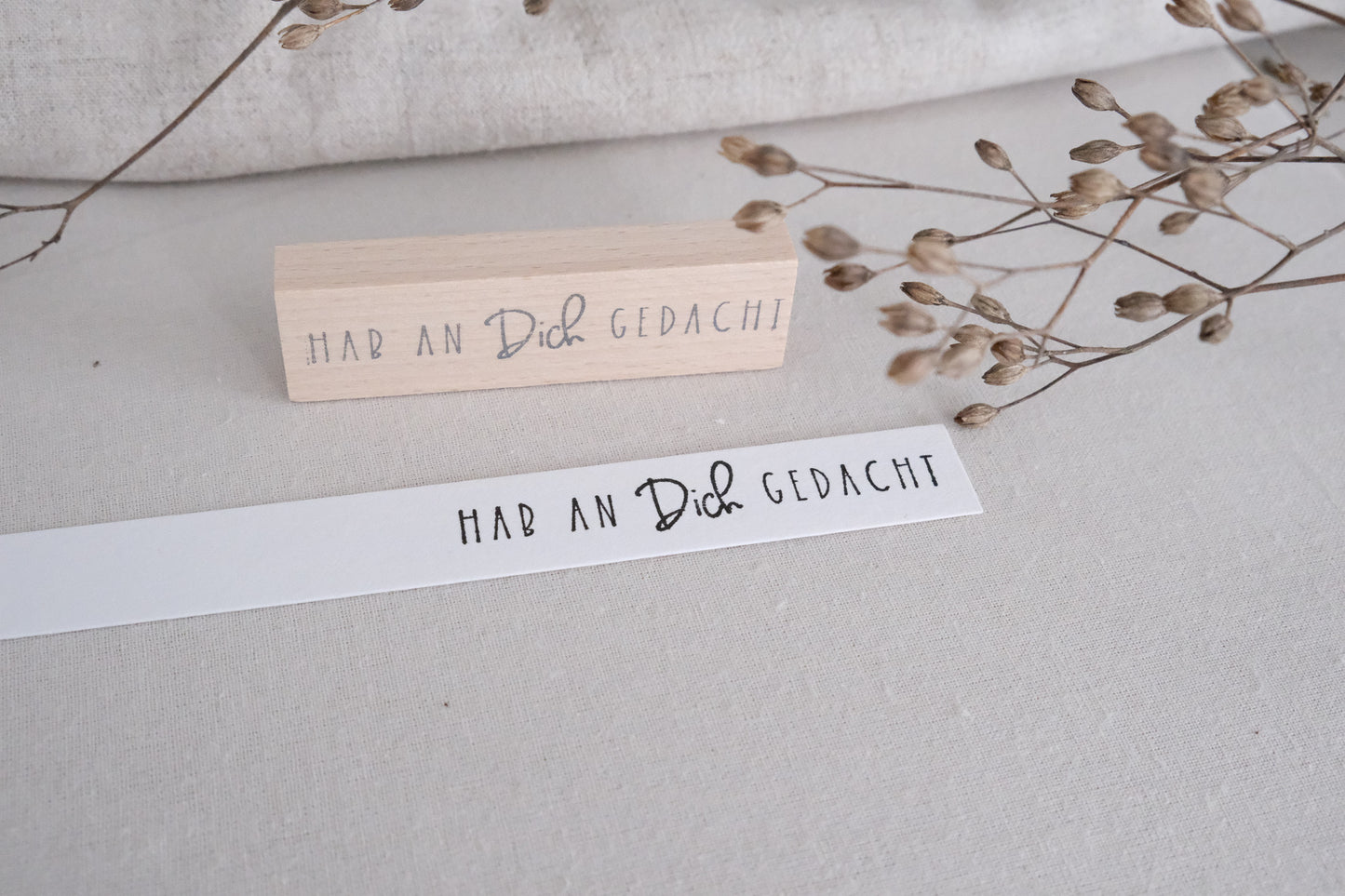 Textstempel | Hab an Dich gedacht | 7 cm