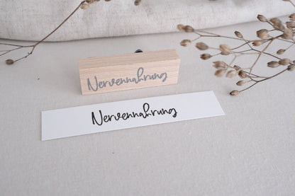 Textstempel | Nervennahrung | 6 cm