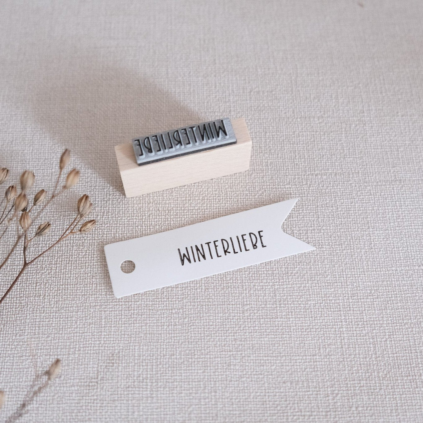 Textstempel "Winterliebe"