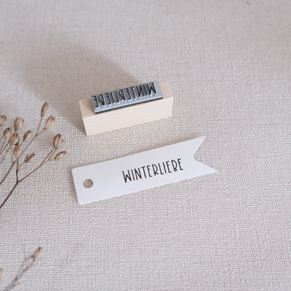 Textstempel "Winterliebe"