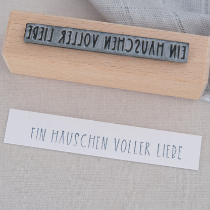 Textstempel | Ein Häuschen voller Liebe | 10 cm