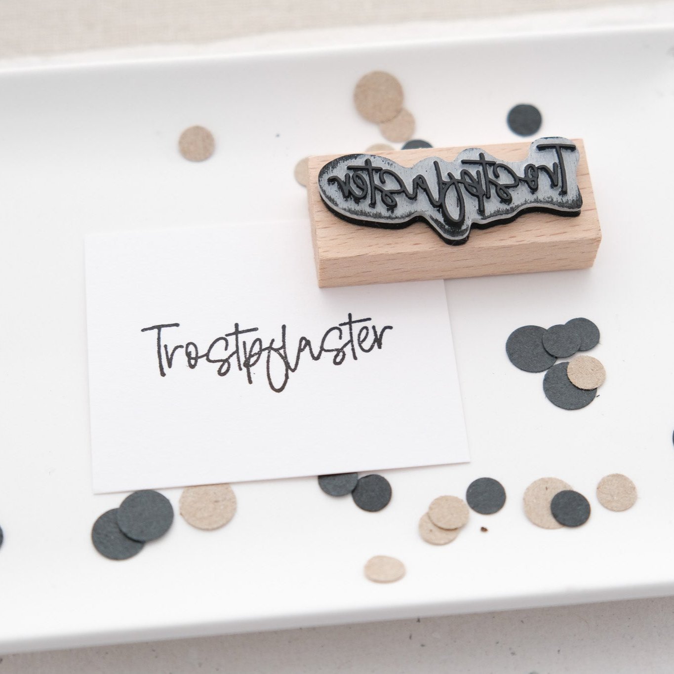 Textstempel "Trostpflaster"