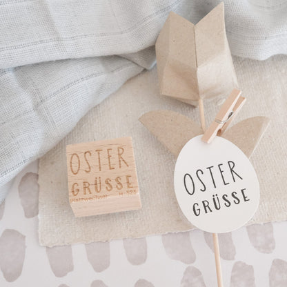 Holzstempel | Oster Grüsse | 3 x 3 cm