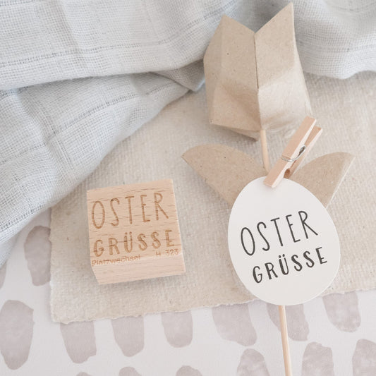 Holzstempel | Oster Grüsse | 3 x 3 cm