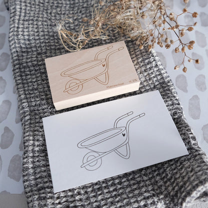 Holzstempel |  Schubkarre | 5 x 8 cm