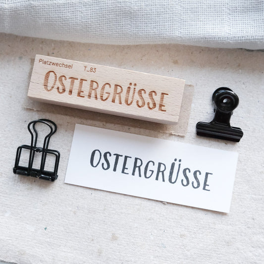 Textstempel | Ostergrüsse | 7 cm