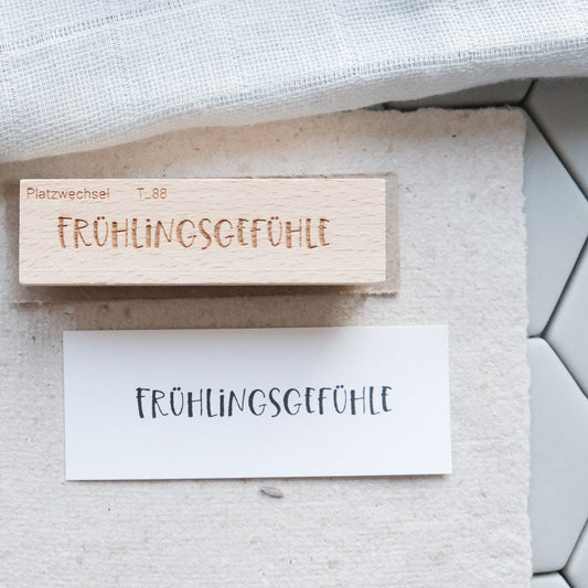 Textstempel | Frühlingsgefühle | 7 cm