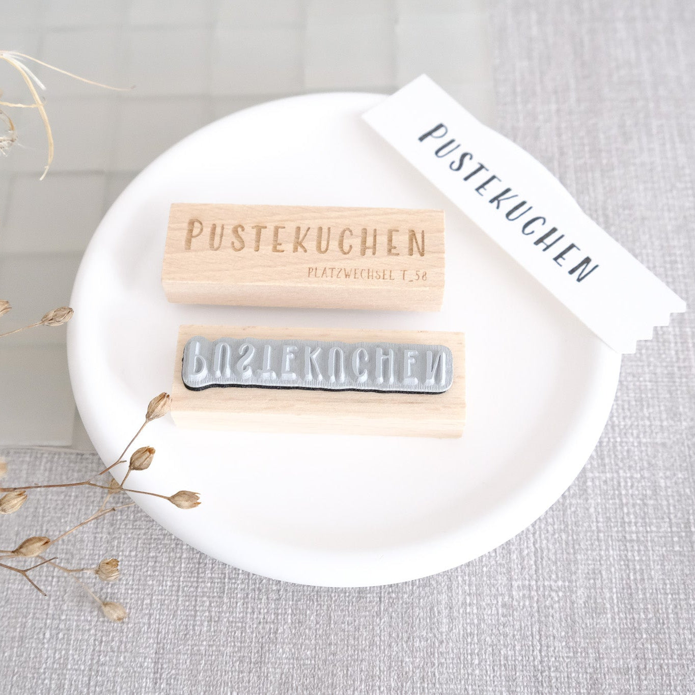 Textstempel | Pustekuchen | 6 cm