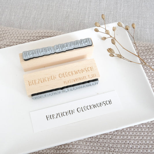 Textstempel | Herzlichen Glückwunsch | 7 cm